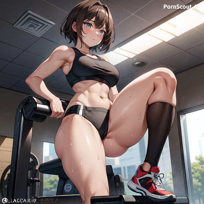 sexy girl gym hentai big sweaty athletic legs