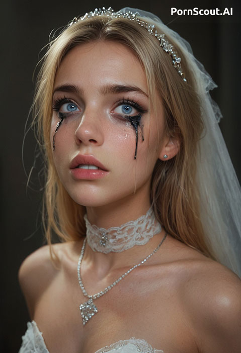 girl wedding adorable blonde sexy makeup corroded